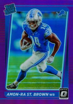 2021 Donruss - Optic Rated Rookie Preview Purple #P-284 Amon-Ra St. Brown Front