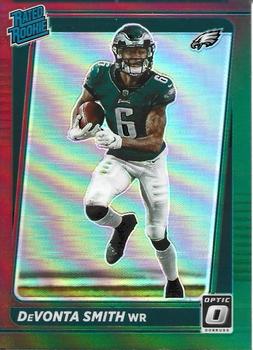 2021 Donruss - Optic Rated Rookie Preview Red and Green #P-261 DeVonta Smith Front