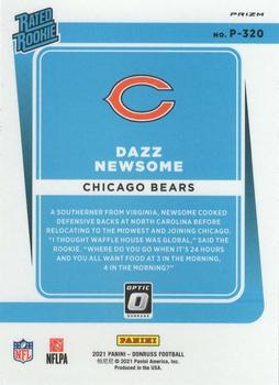2021 Donruss - Optic Rated Rookie Preview Red and Green #P-320 Dazz Newsome Back