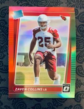 2021 Donruss - Optic Rated Rookie Preview Red and Green #P-334 Zaven Collins Front
