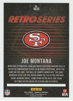 2021 Donruss - Retro Series #RS15 Joe Montana Back