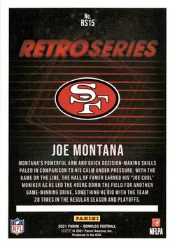 2021 Donruss - Retro Series Holo #RS15 Joe Montana Back