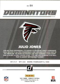 2021 Donruss - Dominators #D3 Julio Jones Back