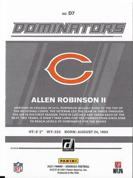 2021 Donruss - Dominators #D7 Allen Robinson II Back