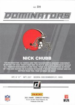 2021 Donruss - Dominators #D9 Nick Chubb Back