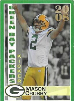 2008 Green Bay Packers Police - StoneFire Pizza Co. and The New Berlin Police Department #16 Mason Crosby Front