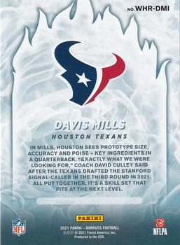 2021 Donruss - White-Hot Rookies #WHR-DMI Davis Mills Back