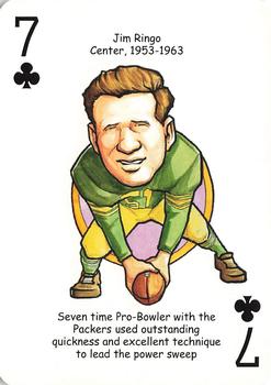 2007 Hero Decks Green Bay Packers Football Heroes Playing Cards #7♣ Jim Ringo Front