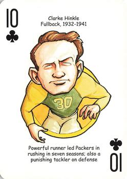 2007 Hero Decks Green Bay Packers Football Heroes Playing Cards #10♣ Clarke Hinkle Front
