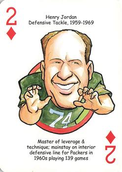 2007 Hero Decks Green Bay Packers Football Heroes Playing Cards #2♦ Henry Jordan Front