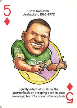 2007 Hero Decks Green Bay Packers Football Heroes Playing Cards #5♦ Dave Robinson Front
