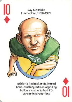 2007 Hero Decks Green Bay Packers Football Heroes Playing Cards #10♦ Ray Nitschke Front