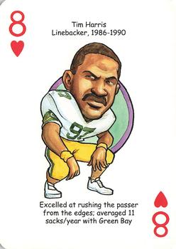 2007 Hero Decks Green Bay Packers Football Heroes Playing Cards #8♥ Tim Harris Front