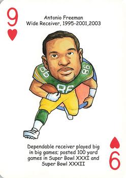 2007 Hero Decks Green Bay Packers Football Heroes Playing Cards #9♥ Antonio Freeman Front