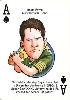 2007 Hero Decks Green Bay Packers Football Heroes Playing Cards #A♠ Brett Favre Front