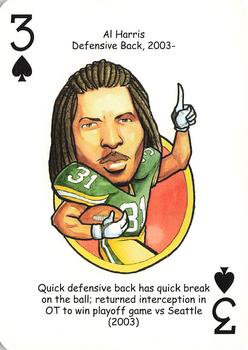 2007 Hero Decks Green Bay Packers Football Heroes Playing Cards #3♠ Al Harris Front