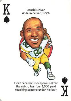 2007 Hero Decks Green Bay Packers Football Heroes Playing Cards #K♠ Donald Driver Front