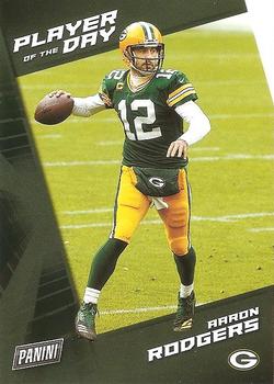 2021 Panini Player of the Day #3 Aaron Rodgers Front