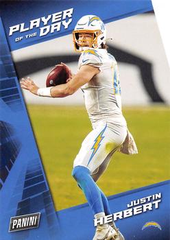 2021 Panini Player of the Day #11 Justin Herbert Front