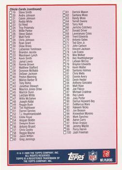 2009 Topps - Checklists Pink #4 Checklist: Inserts Back