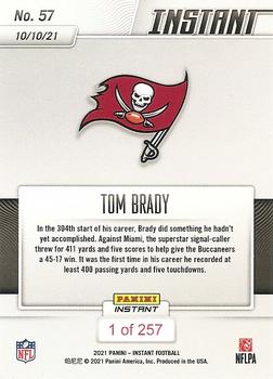 2021 Panini Instant NFL #57 Tom Brady Back