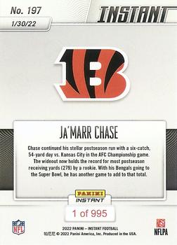 2021 Panini Instant NFL #197 Ja'Marr Chase Back