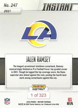 2021 Panini Instant NFL #247 Jalen Ramsey Back