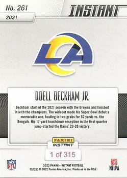 2021 Panini Instant NFL #261 Odell Beckham Jr. Back