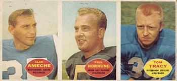 1960 Topps - Salesman Samples #NNO Alan Ameche / Paul Hornung / Tom Tracy Front
