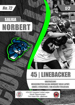 2021 HFN #72 Saliga Norbert Back