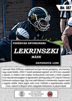 2021 HFN #187 Lekrinszki Mark Back