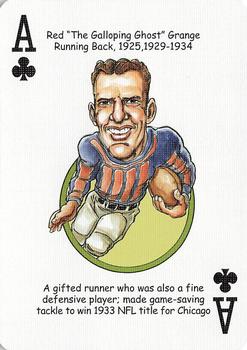 2006 Hero Decks Chicago Bears Football Heroes Playing Cards #A♣ Red Grange Front