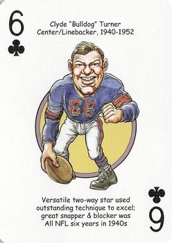 2006 Hero Decks Chicago Bears Football Heroes Playing Cards #6♣ Clyde Turner Front