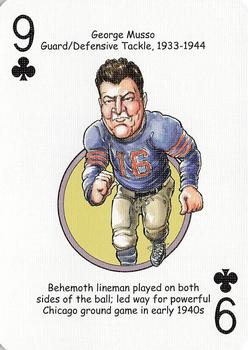 2006 Hero Decks Chicago Bears Football Heroes Playing Cards #9♣ George Musso Front