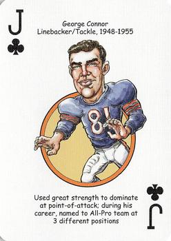 2006 Hero Decks Chicago Bears Football Heroes Playing Cards #J♣ George Connor Front