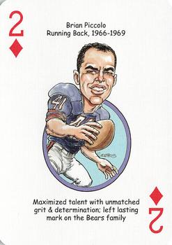 2006 Hero Decks Chicago Bears Football Heroes Playing Cards #2♦ Brian Piccolo Front