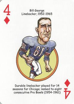 2006 Hero Decks Chicago Bears Football Heroes Playing Cards #4♦ Bill George Front