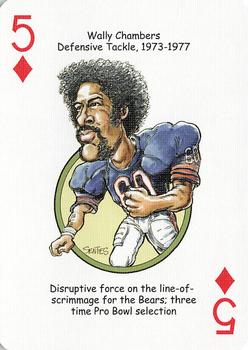 2006 Hero Decks Chicago Bears Football Heroes Playing Cards #5♦ Wally Chambers Front