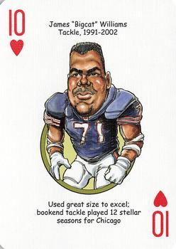 2006 Hero Decks Chicago Bears Football Heroes Playing Cards #10♥ James 