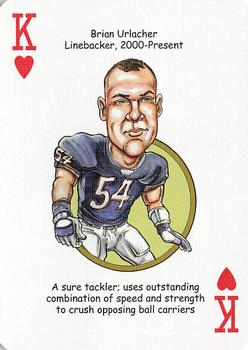 2006 Hero Decks Chicago Bears Football Heroes Playing Cards #K♥ Brian Urlacher Front