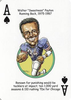 2006 Hero Decks Chicago Bears Football Heroes Playing Cards #A♠ Walter Payton Front