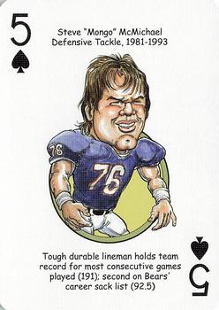 2006 Hero Decks Chicago Bears Football Heroes Playing Cards #5♠ Steve McMichael Front