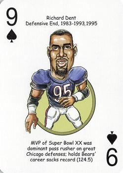 2006 Hero Decks Chicago Bears Football Heroes Playing Cards #9♠ Richard Dent Front