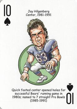 2006 Hero Decks Chicago Bears Football Heroes Playing Cards #10♠ Jay Hilgenberg Front