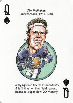 2006 Hero Decks Chicago Bears Football Heroes Playing Cards #Q♠ Jim McMahon Front
