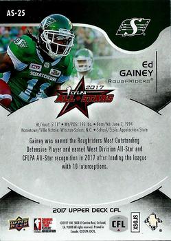 2017 Upper Deck CFLPA All-Stars #AS-25 Ed Gainey Back