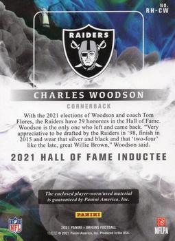 2021 Panini Origins - Rise to the Hall Green #RH-CW Charles Woodson Back
