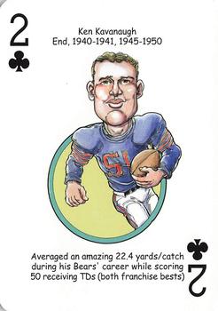 2014 Hero Decks Chicago Bears Football Heroes Playing Cards #2♣ Ken Kavanaugh Front