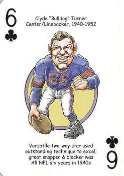 2014 Hero Decks Chicago Bears Football Heroes Playing Cards #6♣ Clyde Turner Front