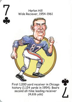 2014 Hero Decks Chicago Bears Football Heroes Playing Cards #7♣ Harlon Hill Front